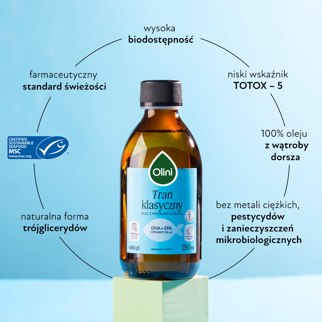Tran z wątroby dorsza Olini
