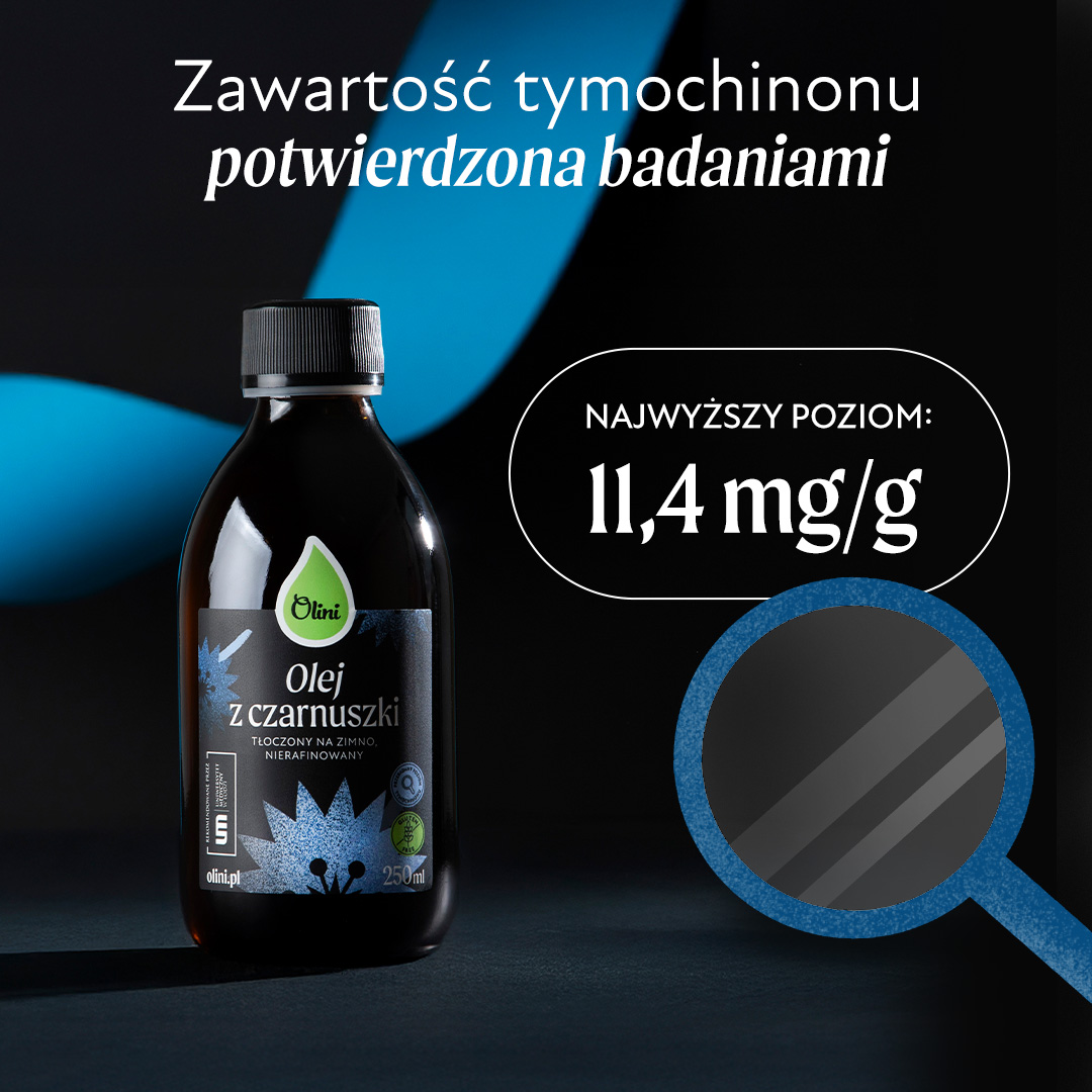 Olej z czarnuszki Olini tłoczony na zimno