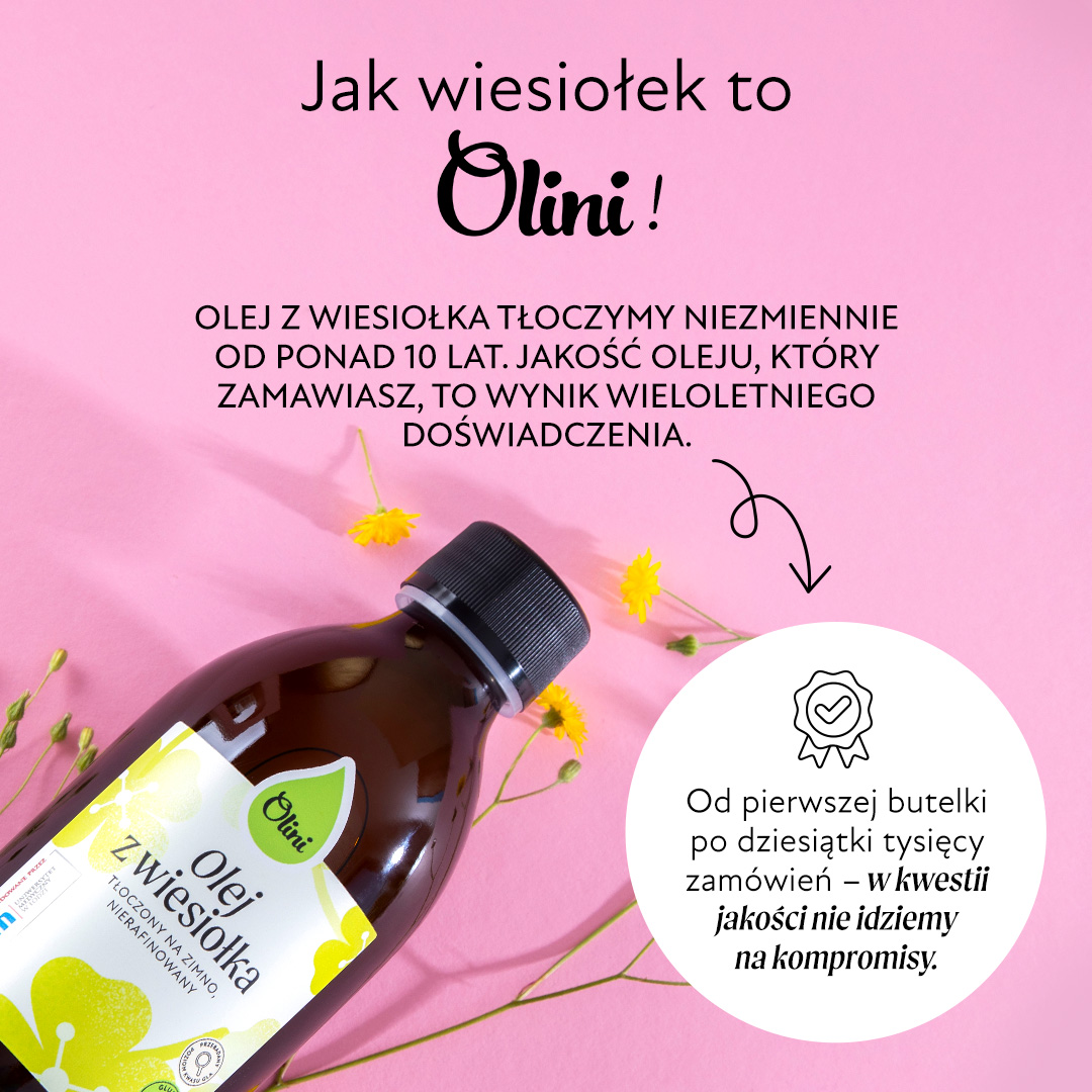 Olej z wiesiołka Olini tłoczony na zimno