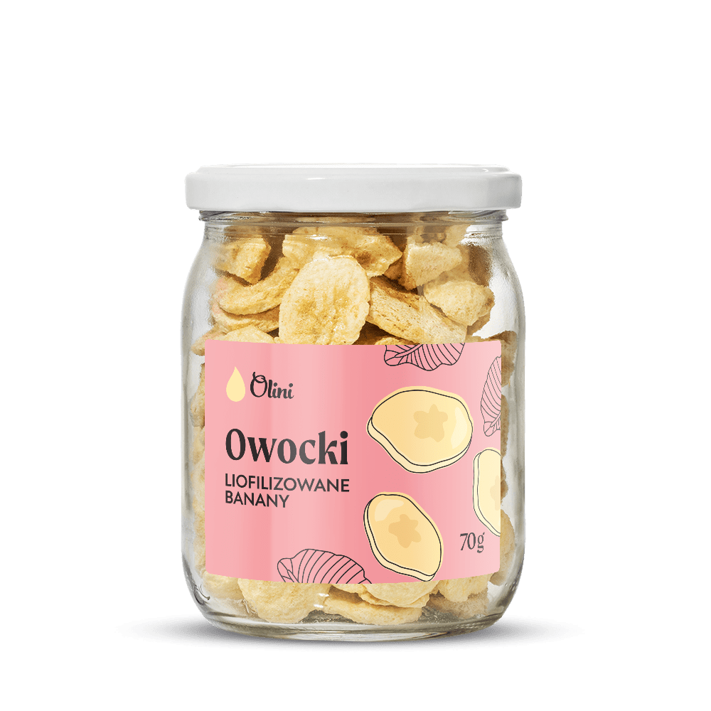 Owocki Banany liofilizowane Olini