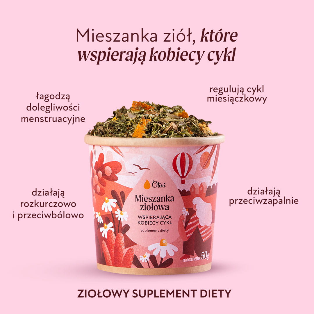 Mieszanka ziołowa wspierająca kobiecy cykl Olini