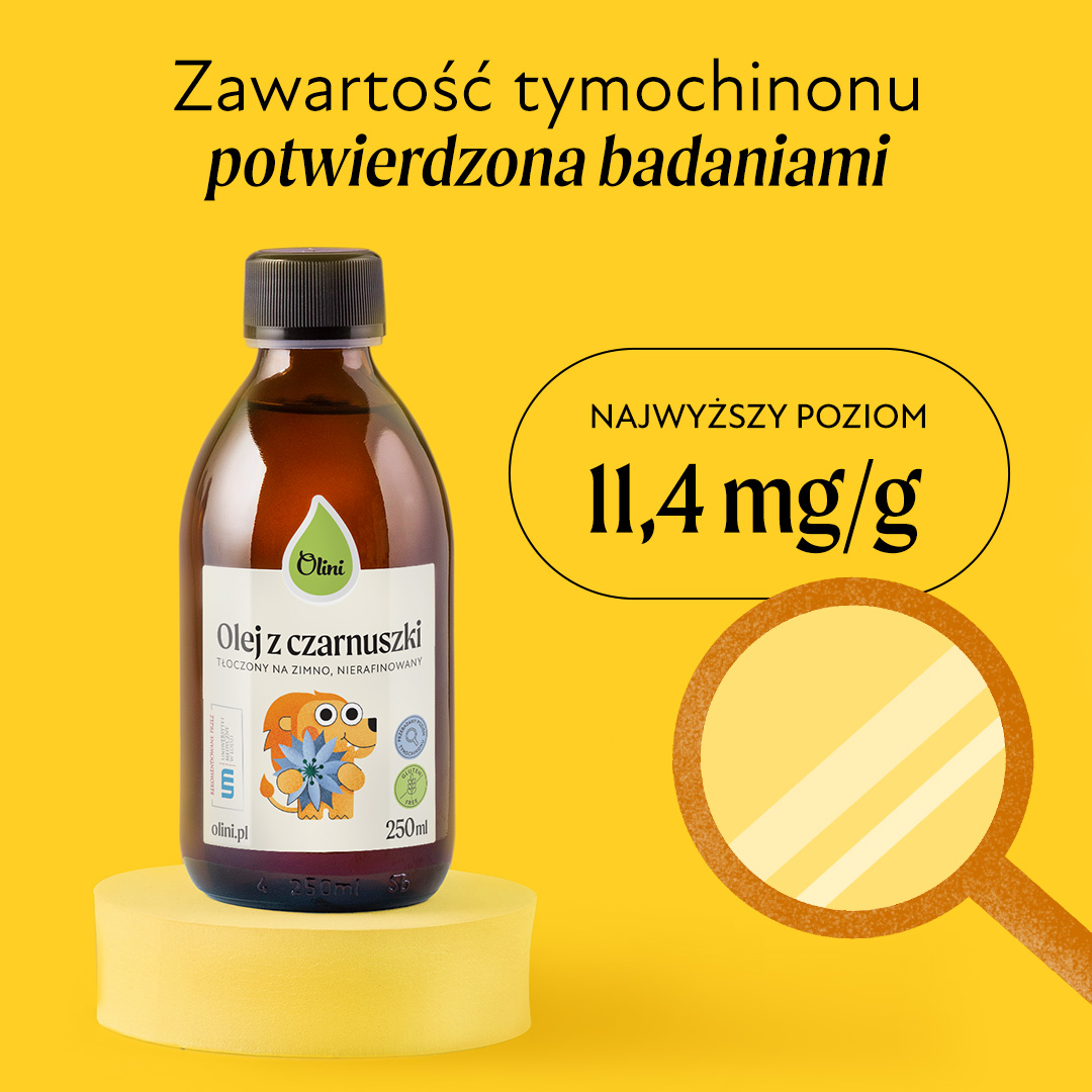 Olej z czarnuszki dla dzieci Olini