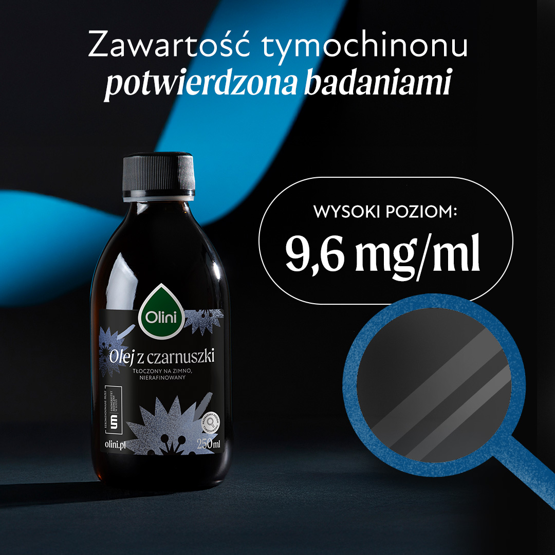 Olej z czarnuszki Olini tłoczony na zimno