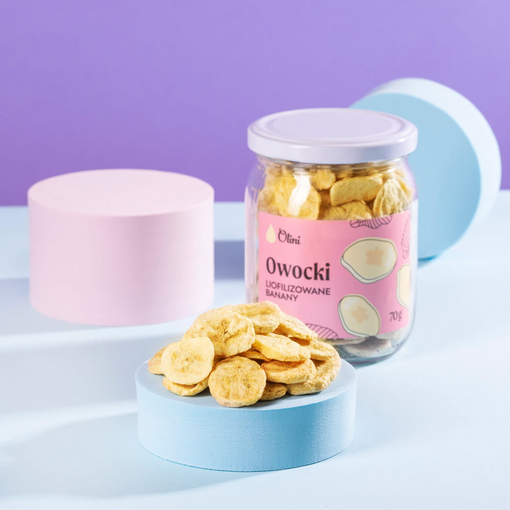 Owocki Banany liofilizowane Olini