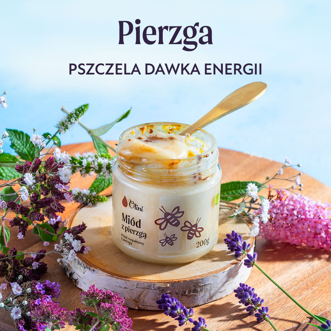 Miód rzepakowy z pierzgą Olini