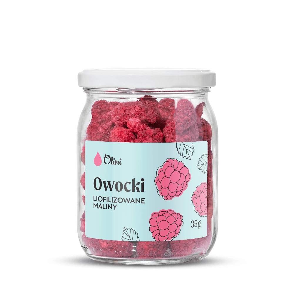 Owocki Maliny liofilizowane Olini