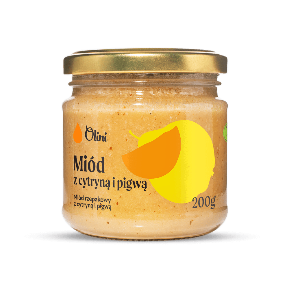 Miód z cytryną i pigwą Olini