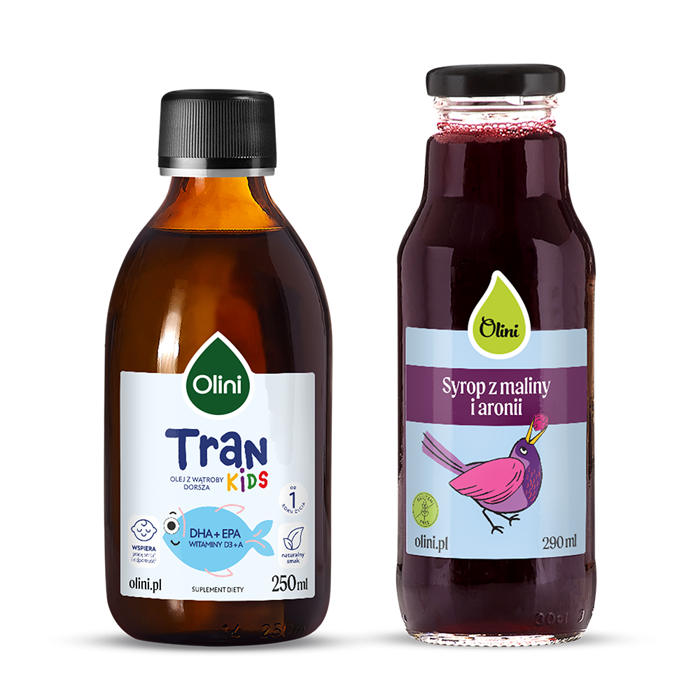 Tran dla dzieci z syropem owocowym