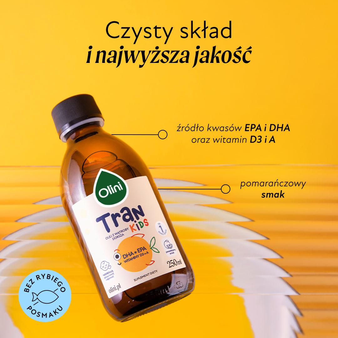 Tran o smaku pomarańczowym Olini