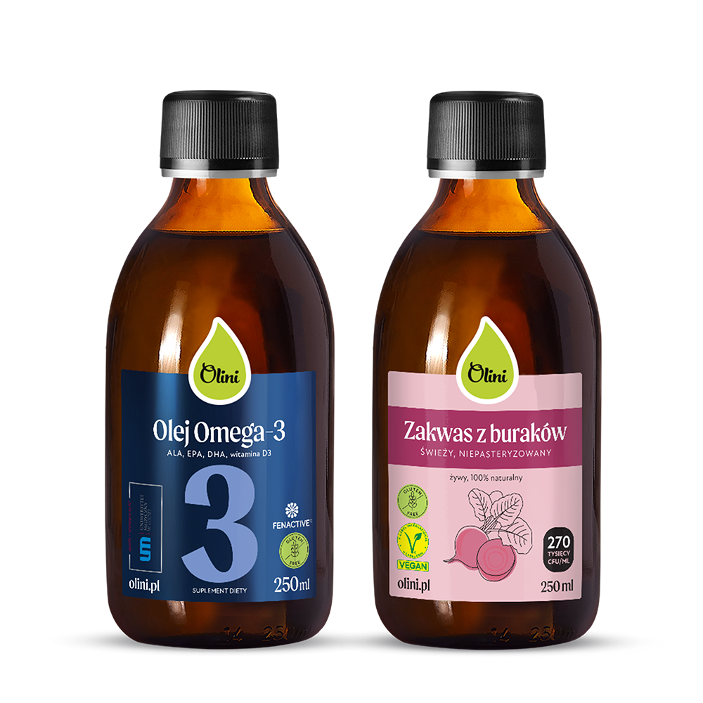 Omega-3 + polifenole, witaminy, probiotyki