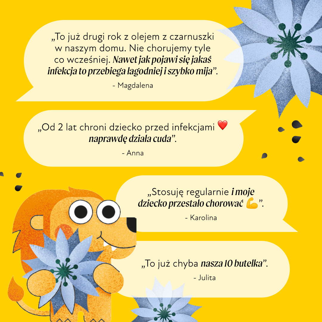 Olej z czarnuszki dla dzieci Olini