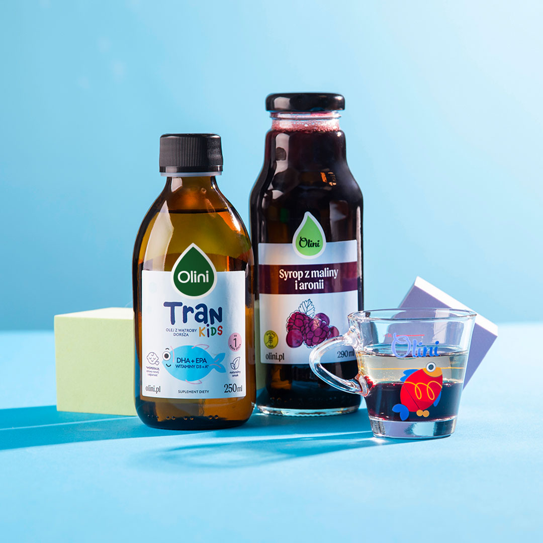 Tran dla dzieci z syropem owocowym