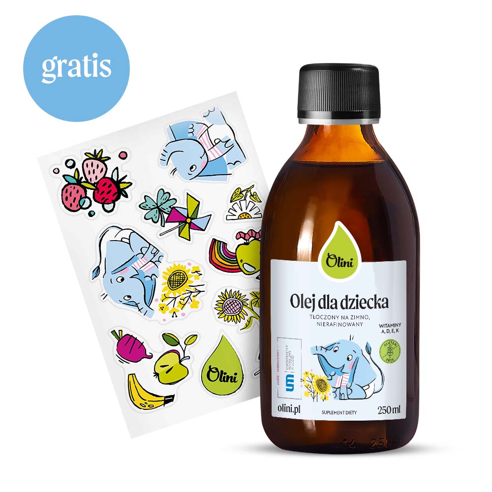 Olej dla dziecka z naklejkami GRATIS Olini