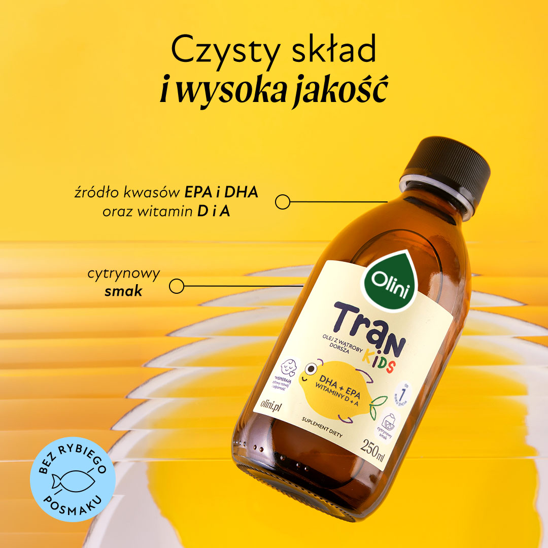 Tran o smaku cytrynowym Olini