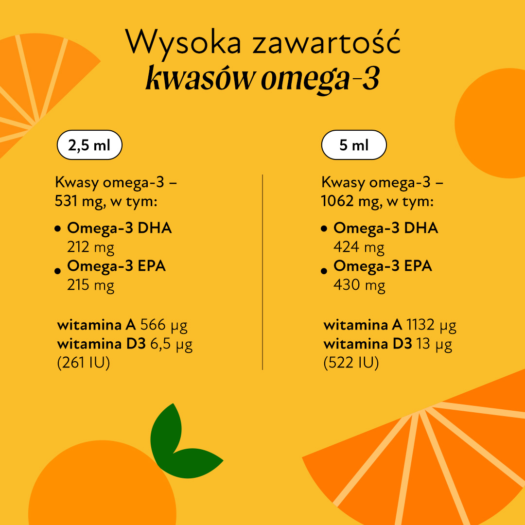 Tran o smaku pomarańczowym Olini