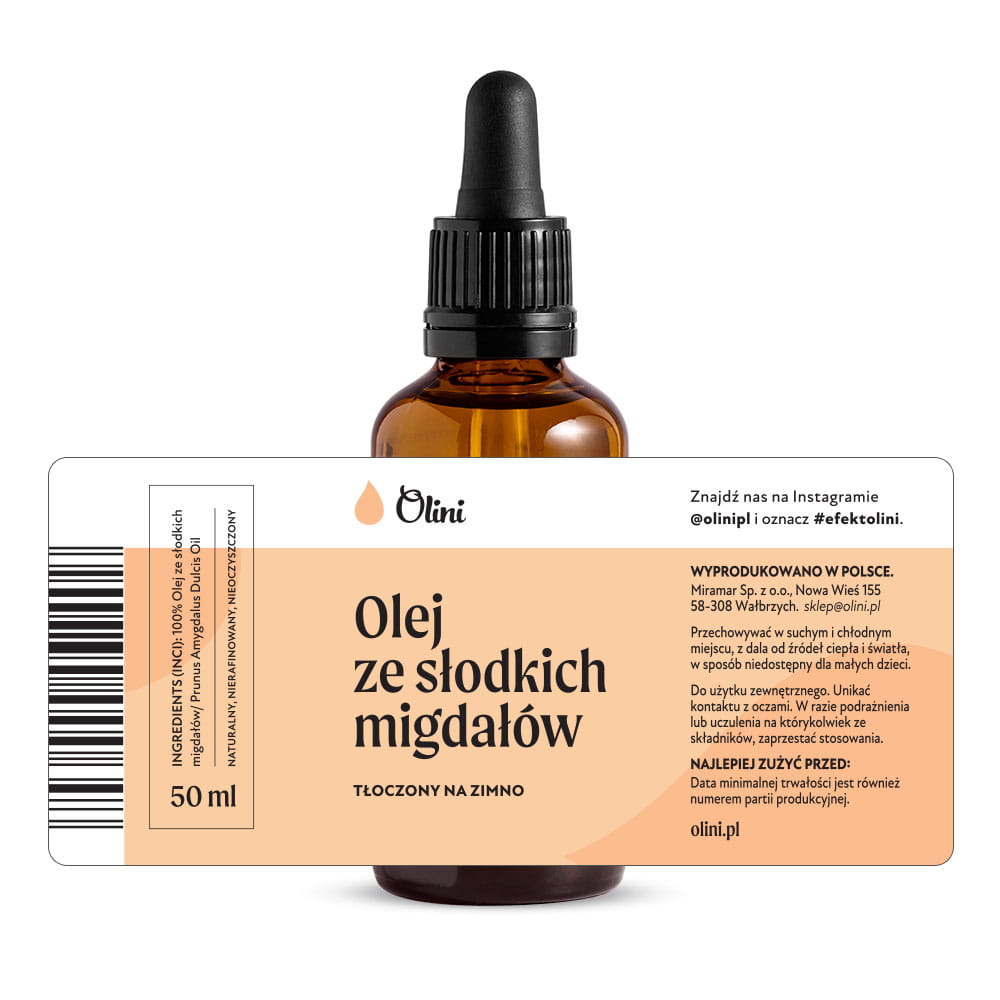Olej kosmetyczny ze słodkich migdałów Olini