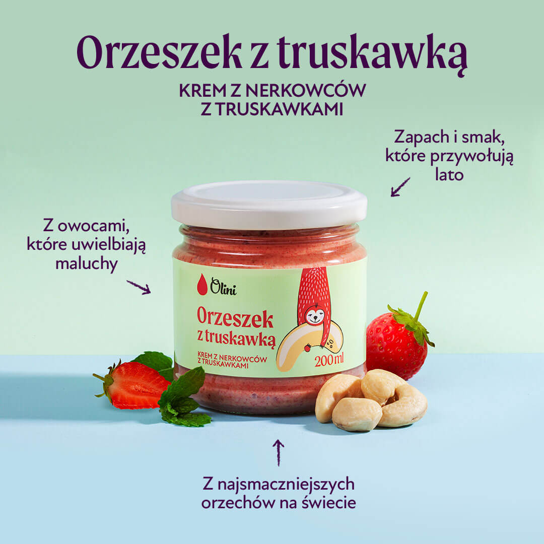 Orzeszek z truskawką Olini