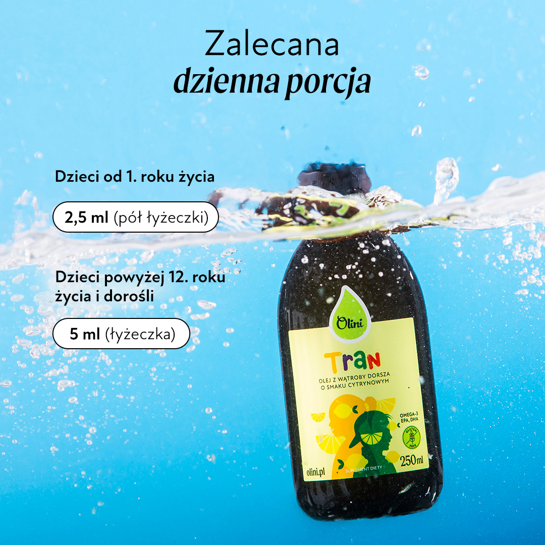 Tran o smaku cytrynowym Olini