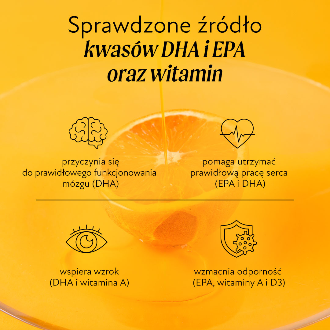 Tran o smaku pomarańczowym Olini