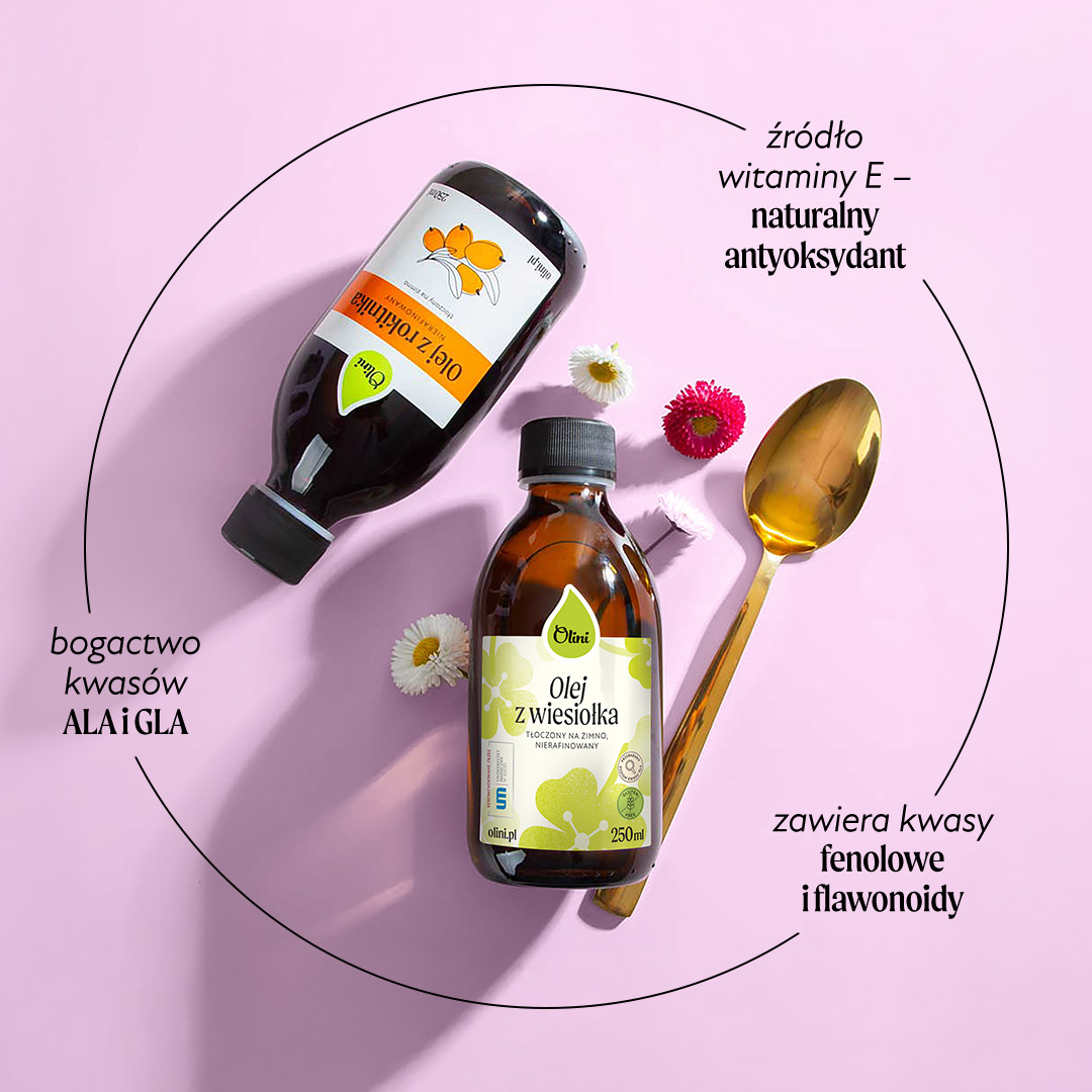 Dwa oleje dla kobiety w każdym wieku Olini