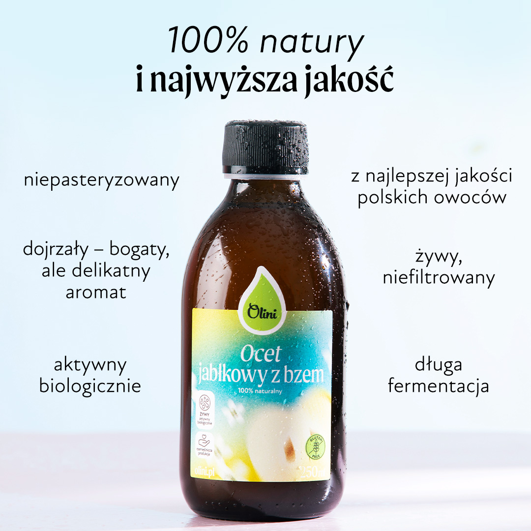 Ocet jabłkowy z kwiatem bzu Olini