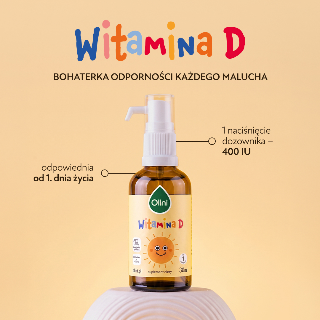 Witamina D dla dzieci i niemowląt Olini