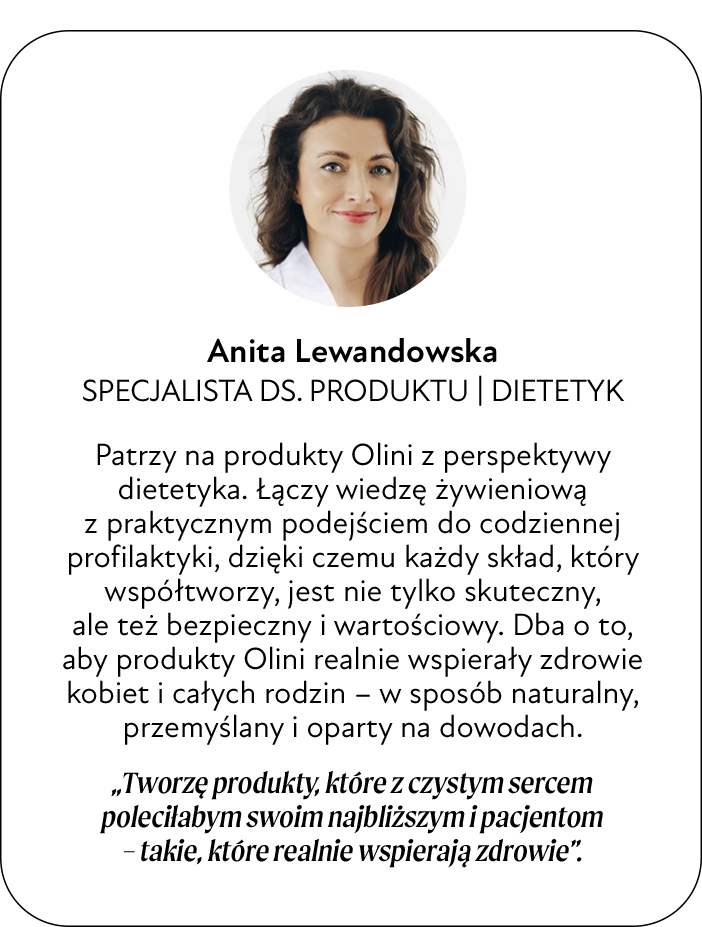 Anita Lewandowska – Specjalista ds. produktu i dietetyk