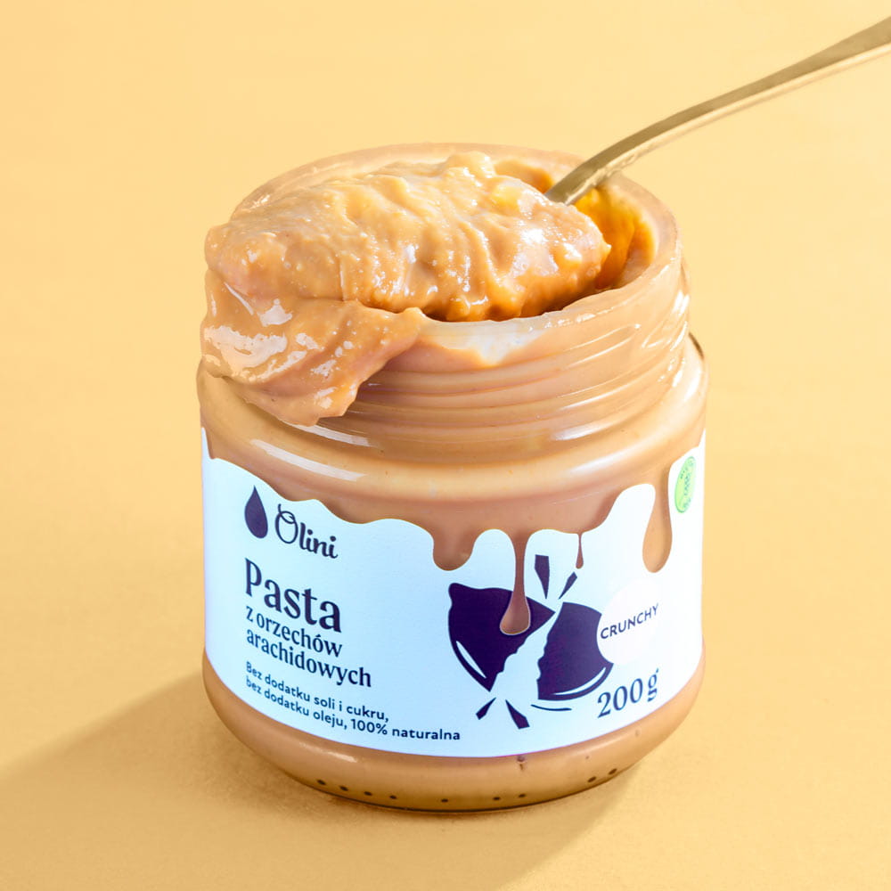 Pasta z orzechów arachidowych crunchy Olini