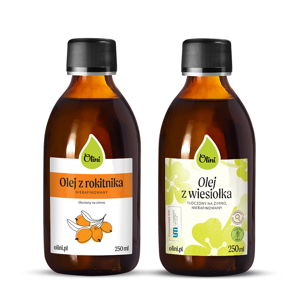 Dwa oleje dla kobiety w każdym wieku Olini
