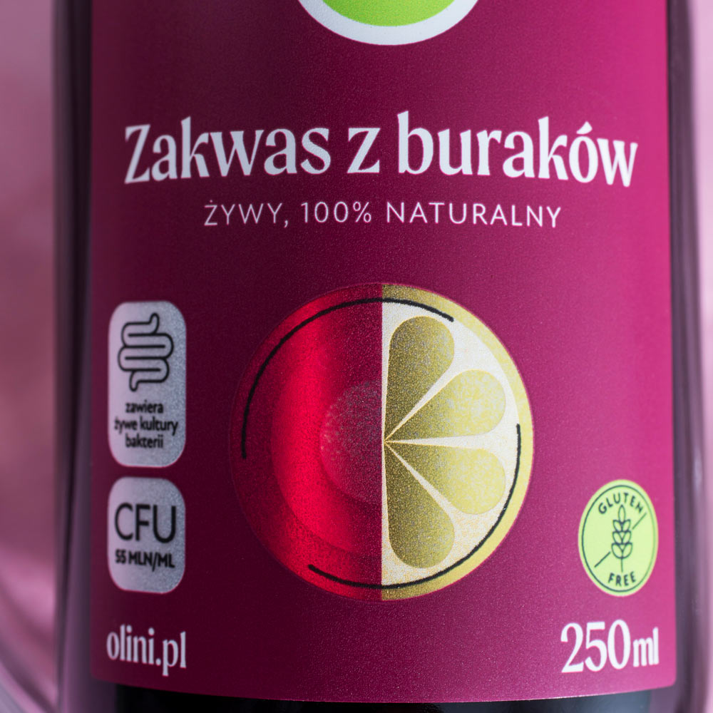 Zakwas z buraków z cytryną, kurkumą i imbirem Olini