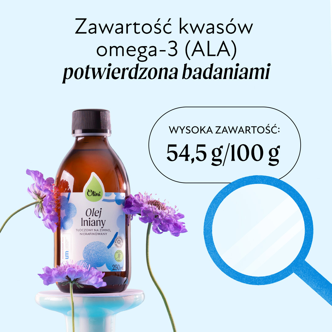 Olej lniany Olini tłoczony na zimno