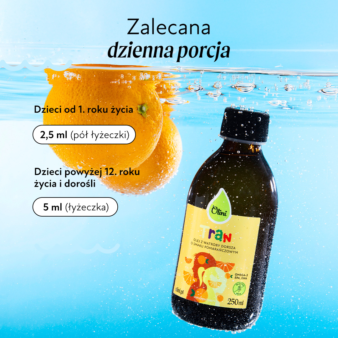 Tran o smaku pomarańczowym Olini