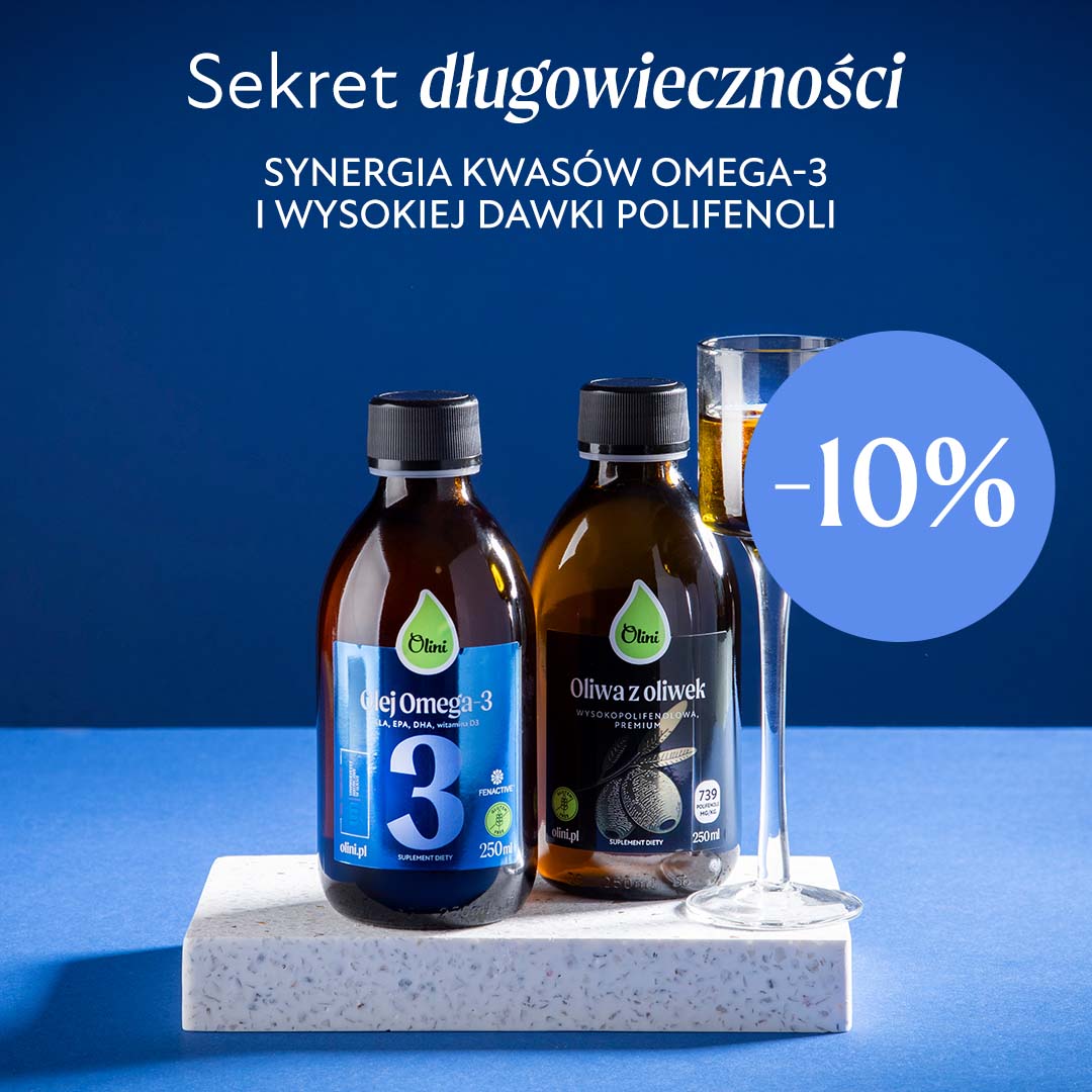 Omega-3 + polifenole, witaminy, probiotyki