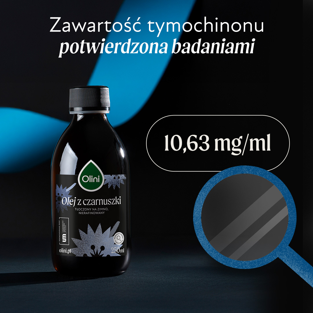 Olej z czarnuszki Olini tłoczony na zimno