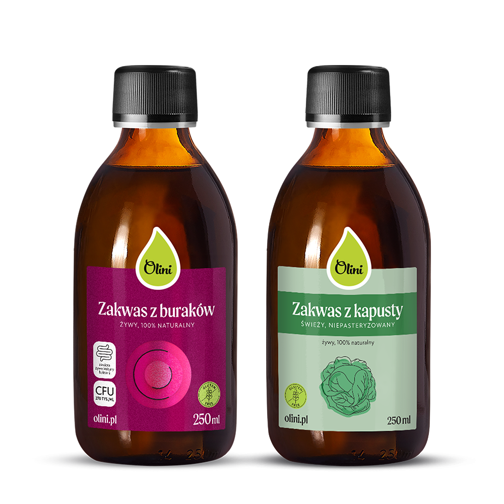 Zestaw Zakwas z buraków i Zakwas z kapusty Olini