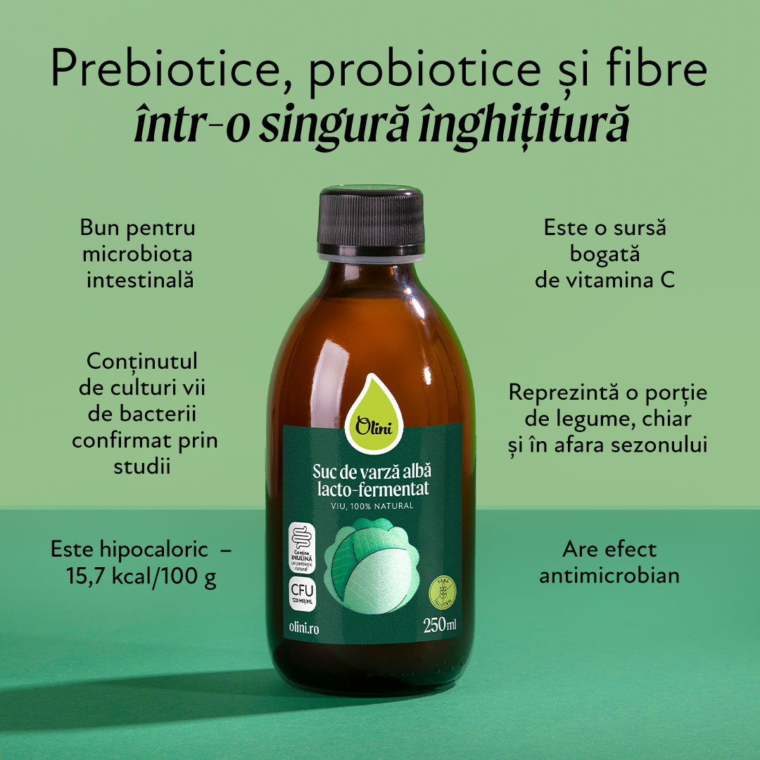 Suc de varză albă lacto-fermentat Olini Suc de varză albă lacto-fermentat Olini